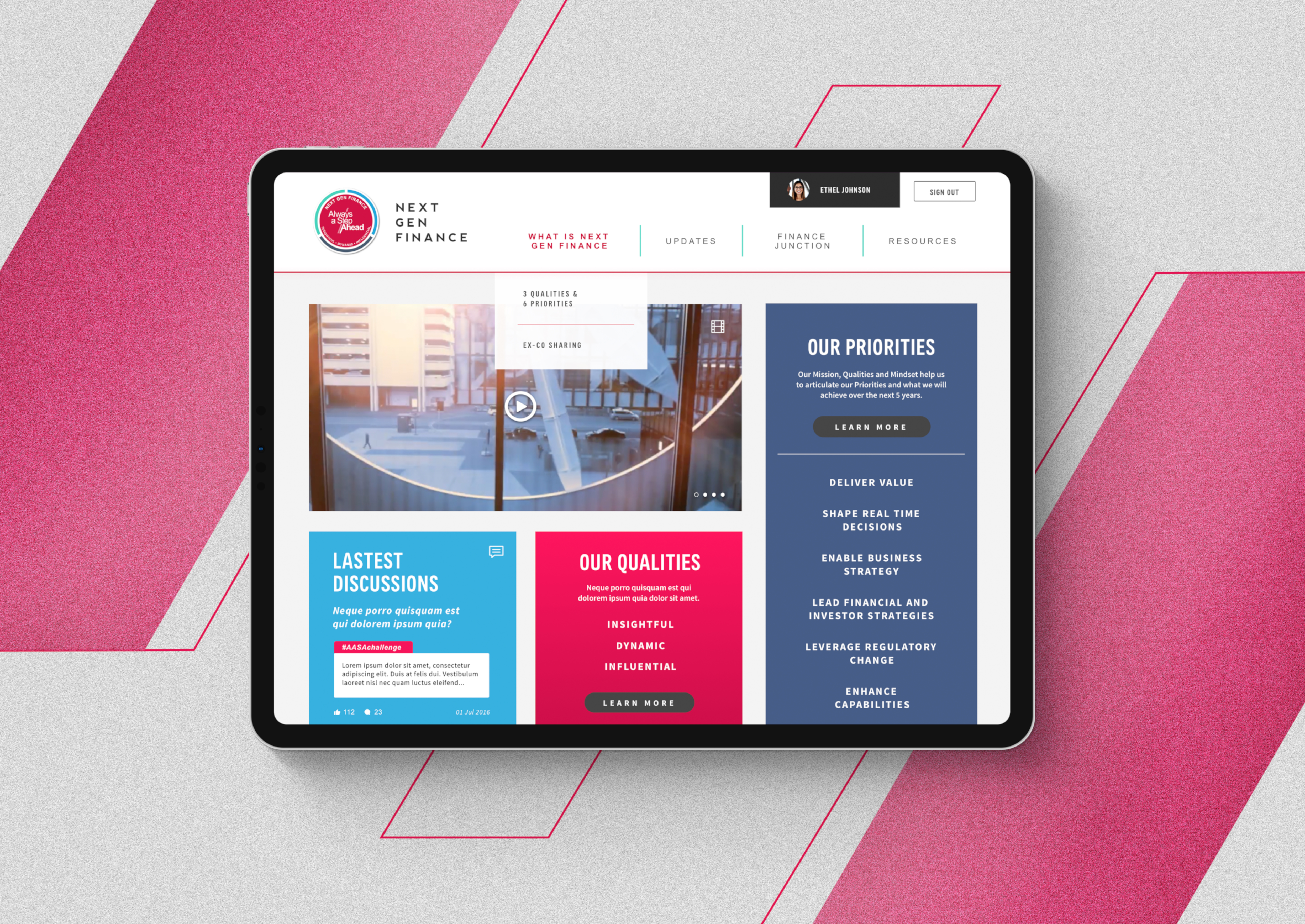 Website on laptop