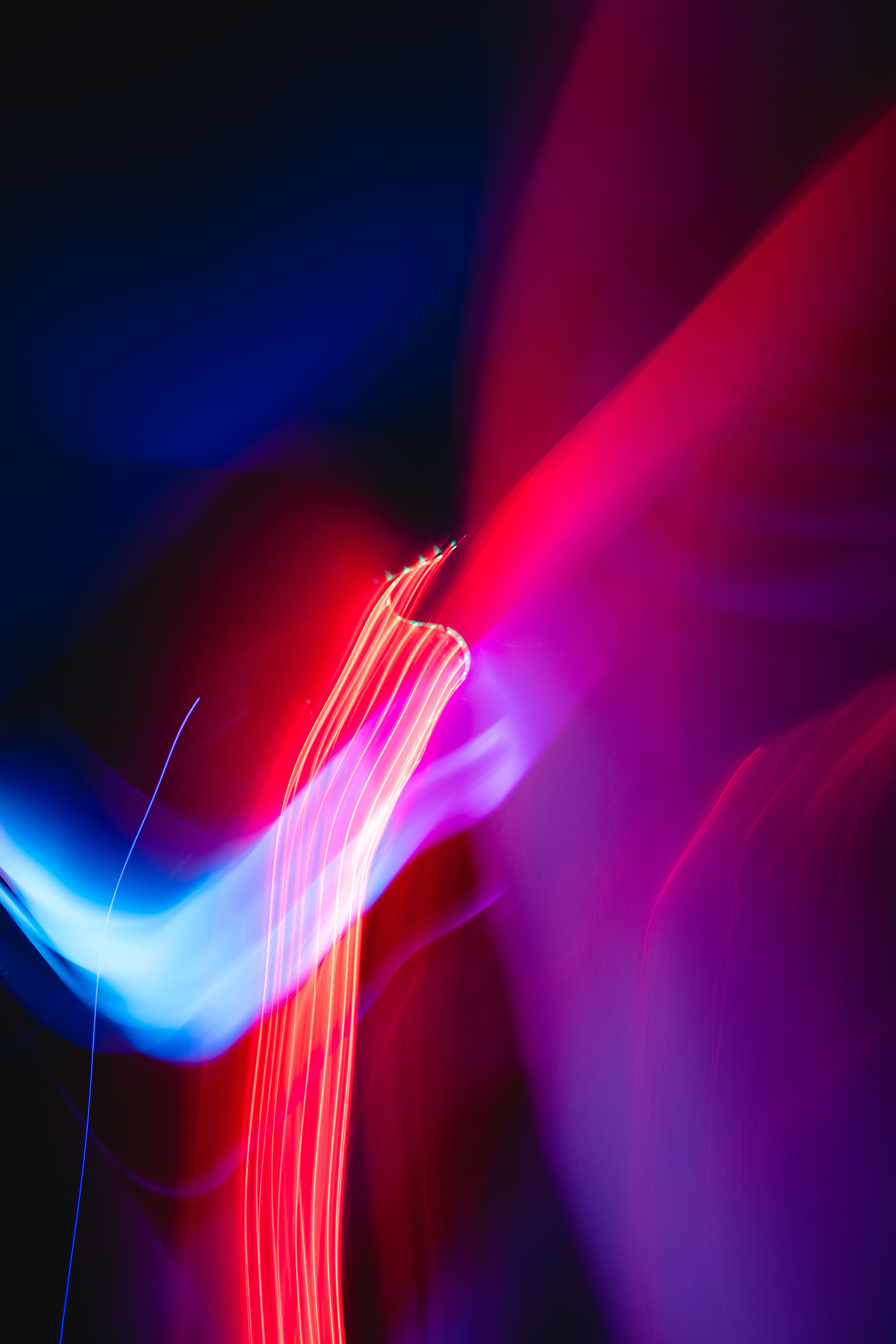 Colored neon lines on a  black background